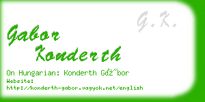 gabor konderth business card